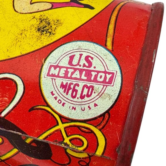 Lot of 8 Tin Litho New Years Party Toy Noisemakers US Metal Mfg Co Vintage 1950s - Picture 3 of 11